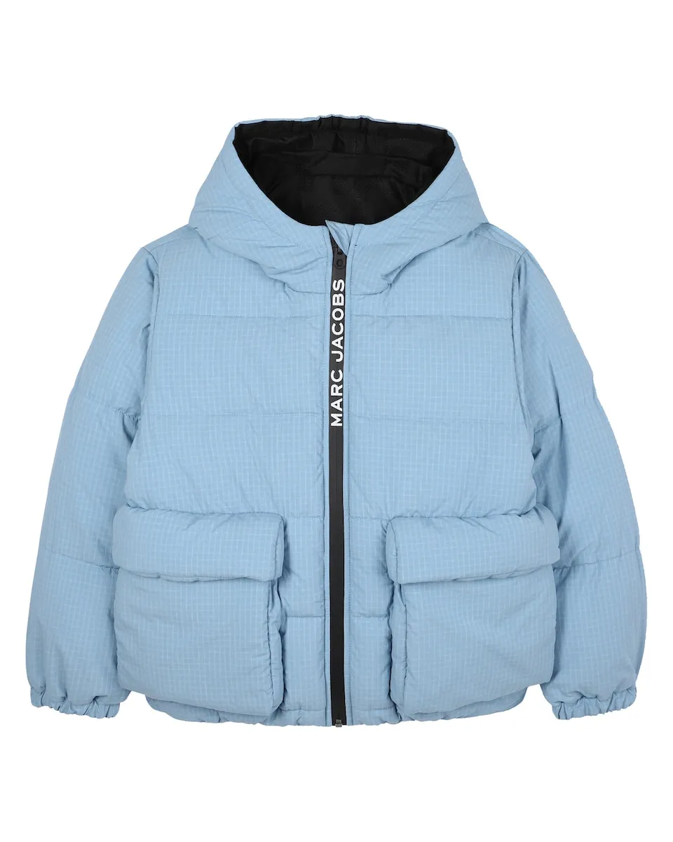 

Детское пальто синего цвета с длинными рукавами Marc Jacobs