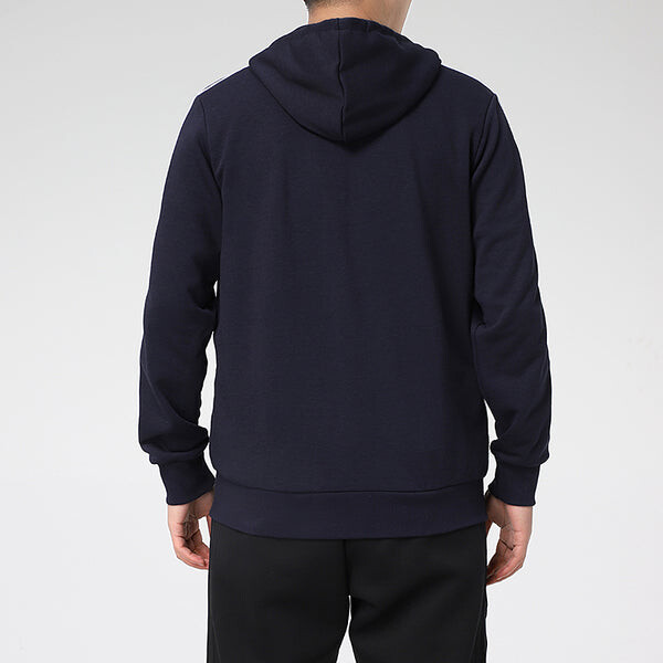 Куртка adidas M 3S FT FZ HD Knit Hooded Jacket Blue, синий — фото 4