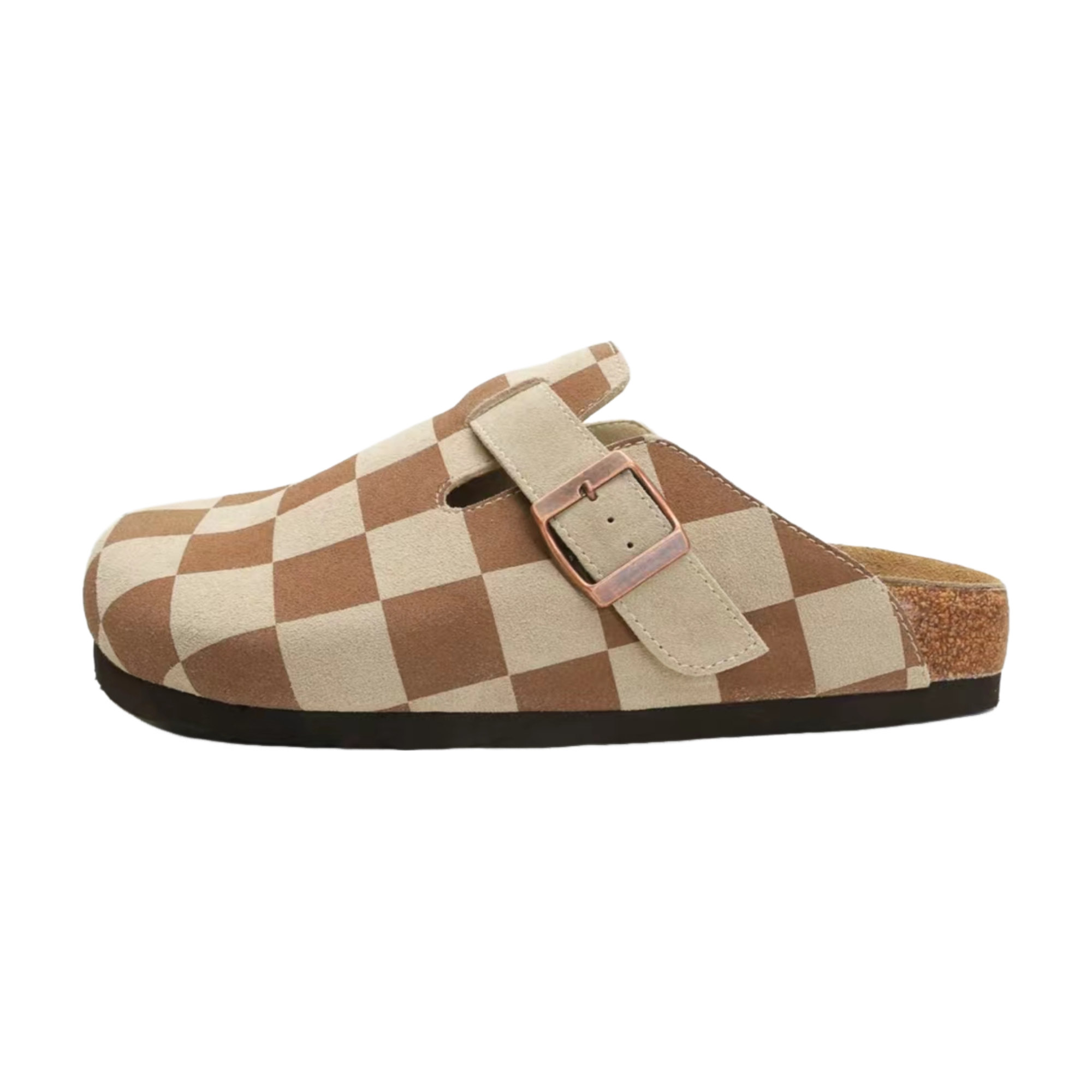 

ABCYLM Нескользящие износостойкие сандалии с закрытым носком, мужские, цвета хаки, клетчатые