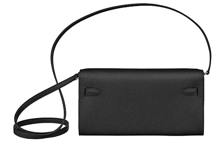 HERMES Кожаная сумка кроссбоди Kelly To Go Epsom женская 89 Noir Black — фото 3