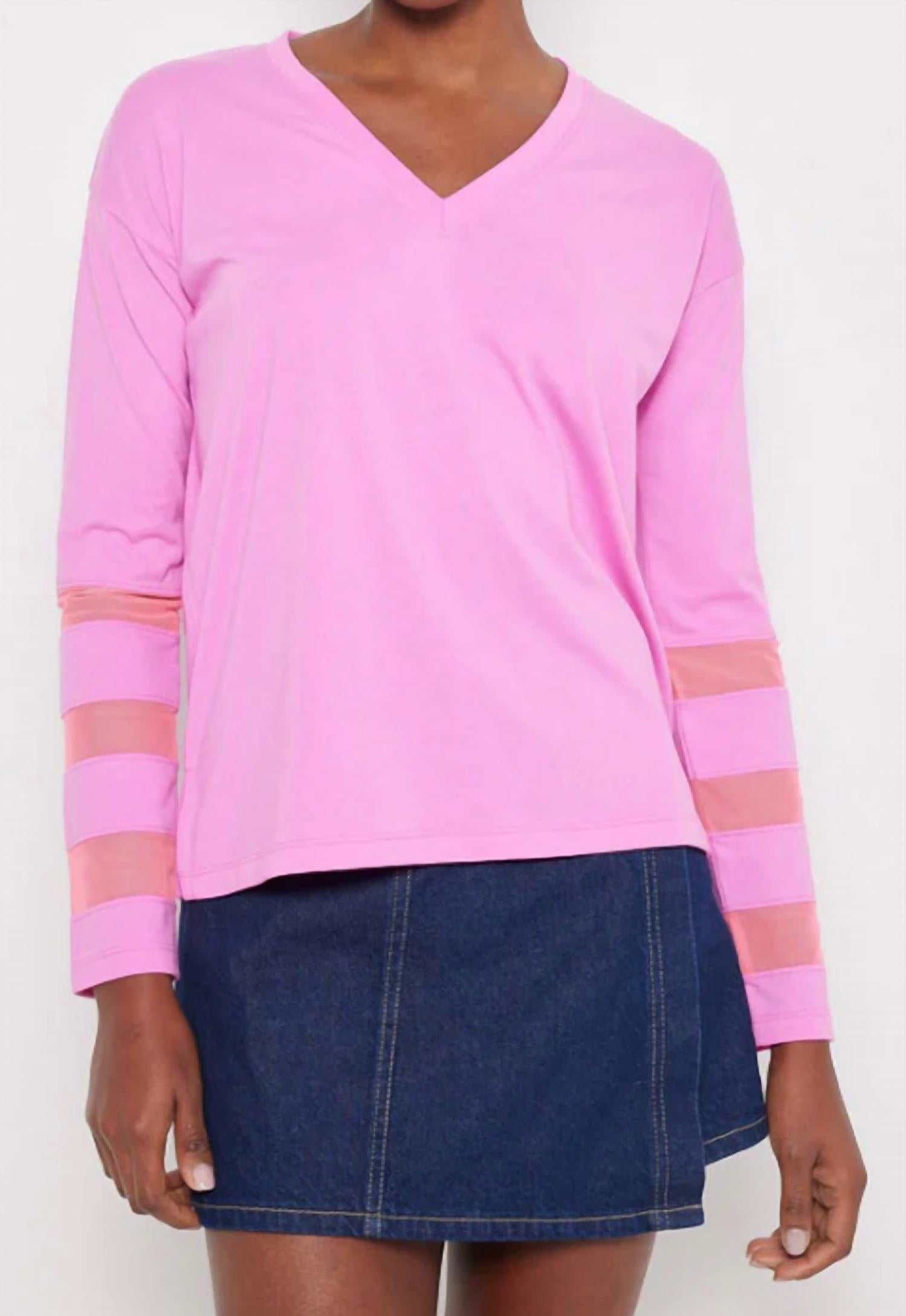 

Топ Mesh Fest в цвете лепестков орхидеи Lisa Todd, Orchid Petal