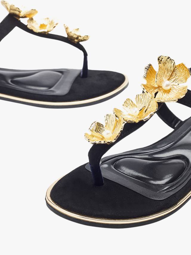 Плоские сандалии Jewelle с декоративными элементами Moda in Pelle — фото 4
