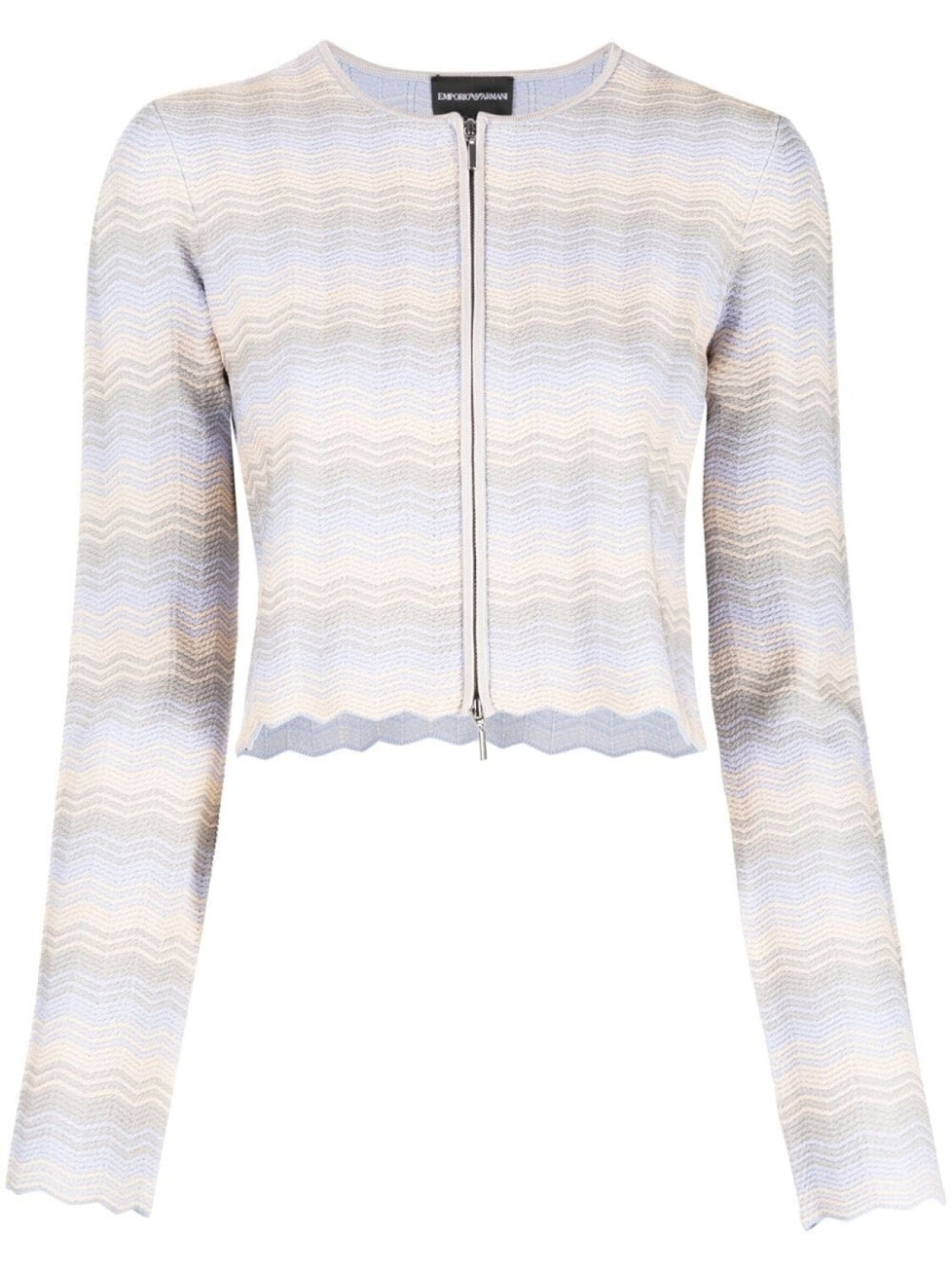 

Emporio Armani укороченная куртка с узором зигзаг, фиолетовый