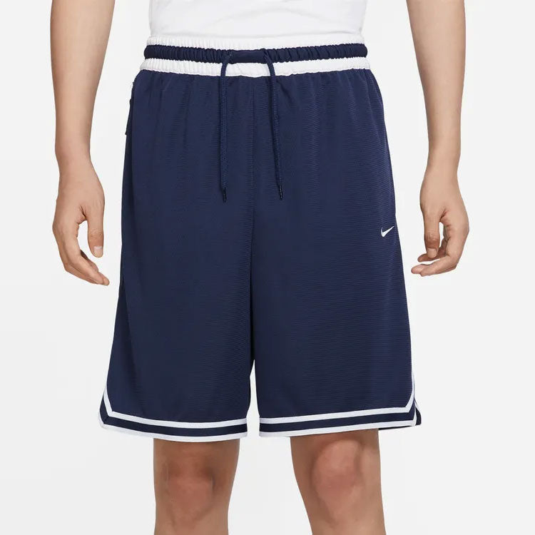 Шорты Men's Nike Dri-Fit DNA Logo Printing Stripe Drawstring Lacing Sports Shorts Deep Navy Blue DH7161-410 — фото 4