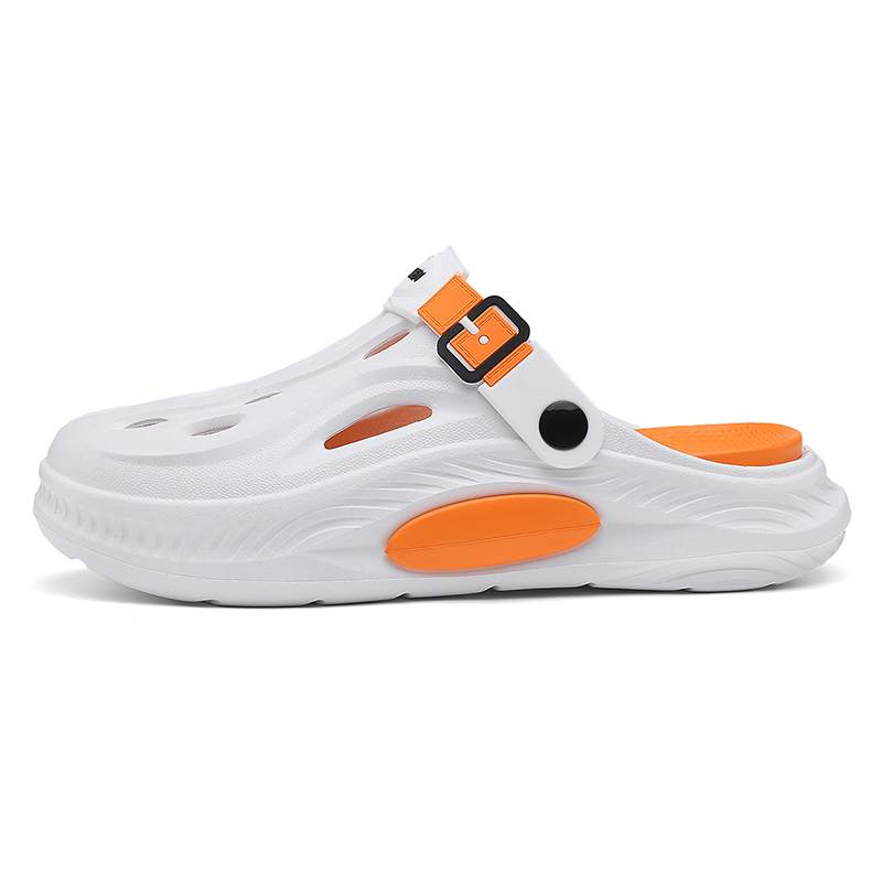 

RENBEN Клоги унисекс бело-оранжевые, цвет White Orange