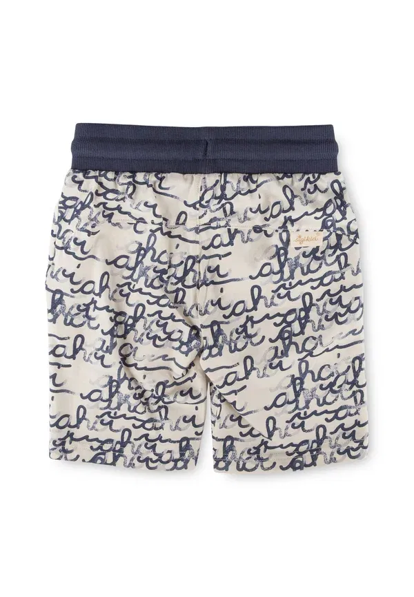 Штаны спортивные Bermuda ahoi little pirate tracksuit bottoms Sigikid, бежевый/голубой — фото 2
