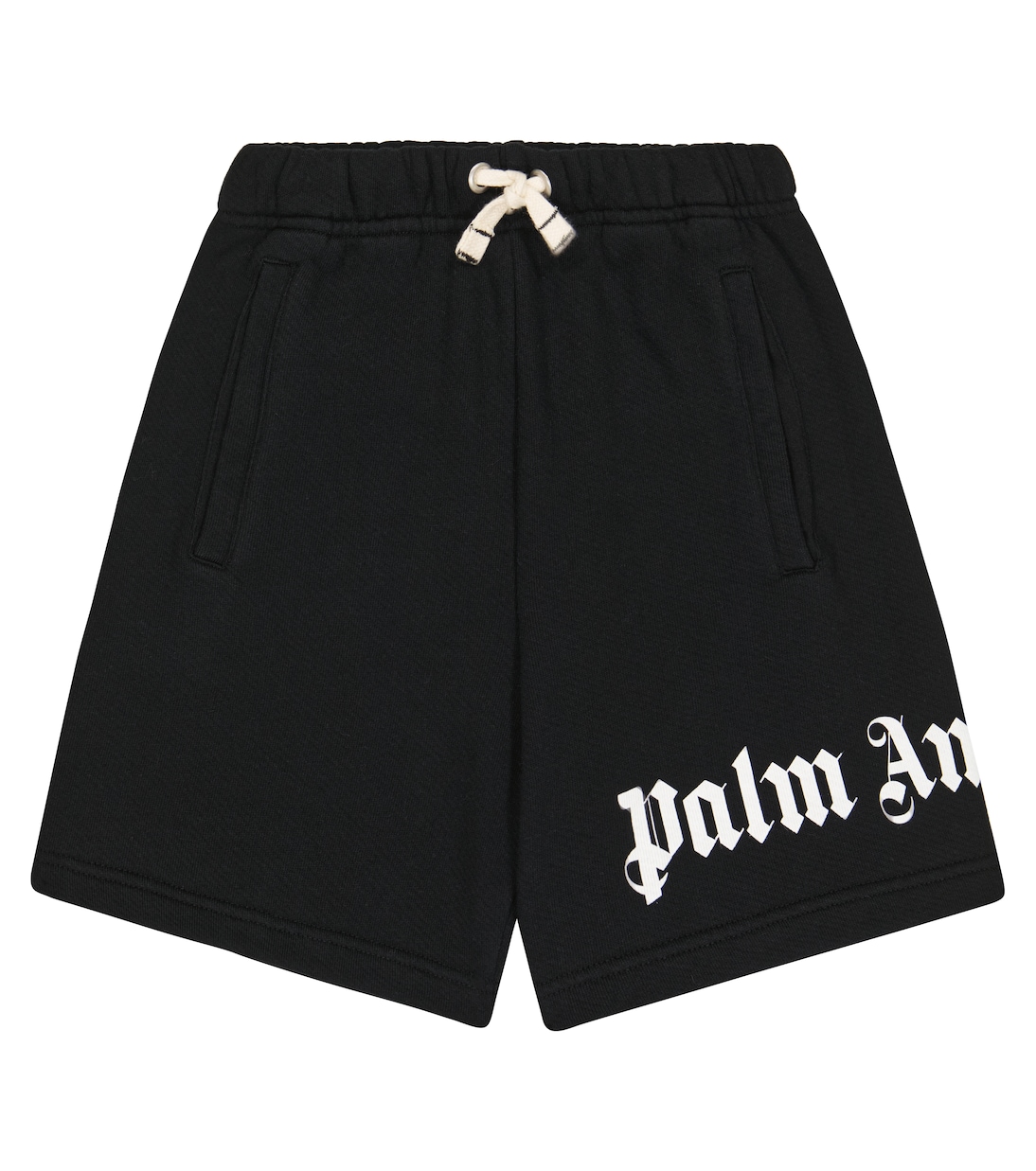 

Шорты из хлопкового джерси с логотипом Palm Angels Kids, Black White