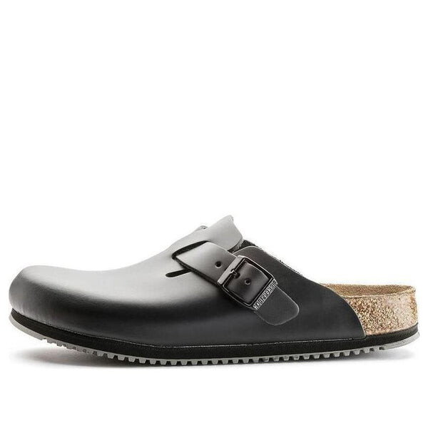 

Тапочки boston super grip natural leather 'black' Birkenstock, черный