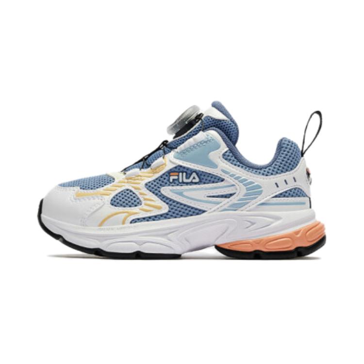 

FILA KIDS Детские кроссовки BOA с низким верхом, противоскользящие, износостойкие, синие, белые, для детей 3–7 лет