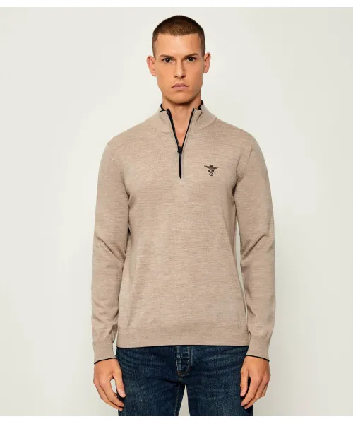 

Шерстяной свитер Regular fit Aeronautica Militare, бежевый