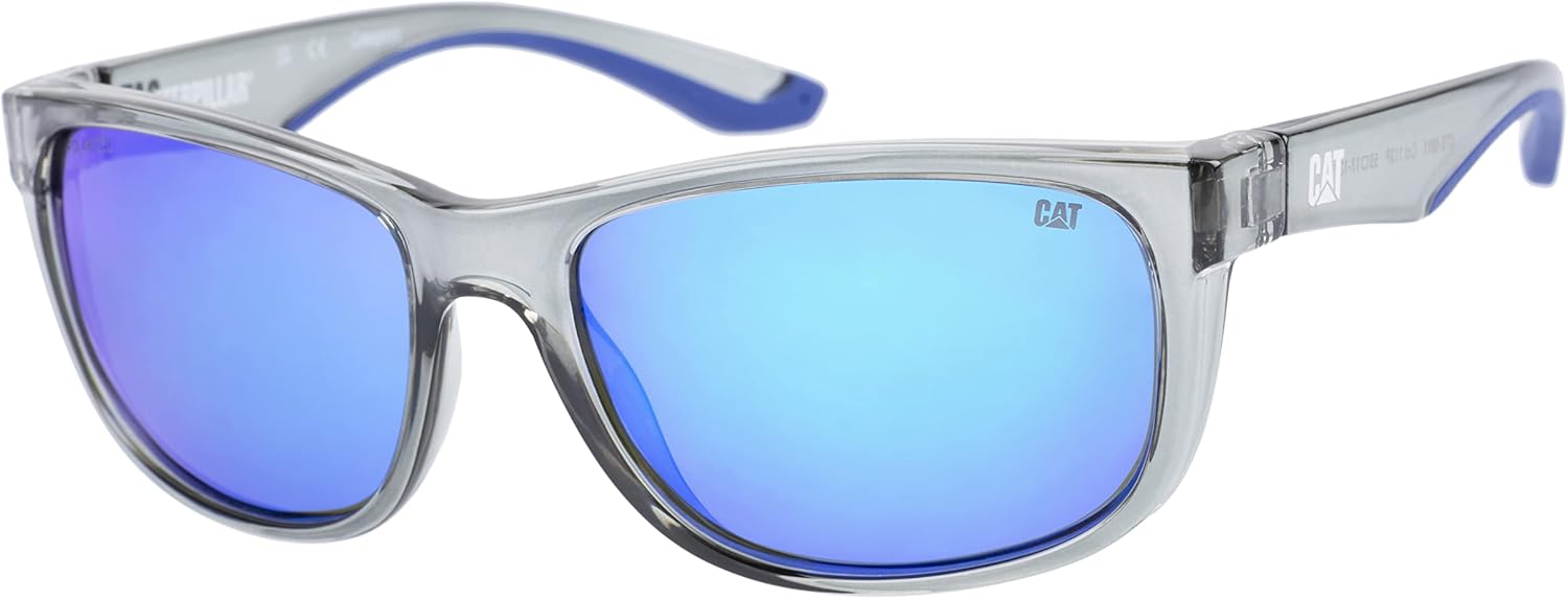 

Caterpillar 8011 мужские поляризованные квадратные солнцезащитные очки, Gloss Grey Crystal