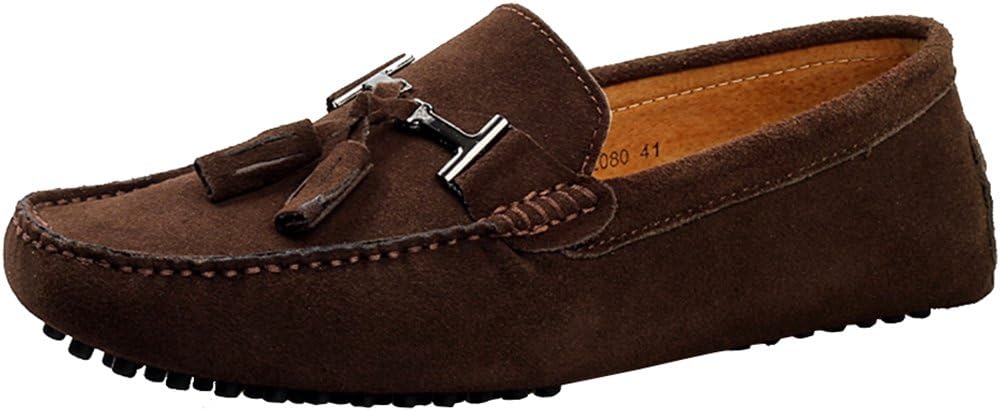 

Мужские замшевые мокасины TDA с кисточками для вождения, пенни-лодочки, коричневый
