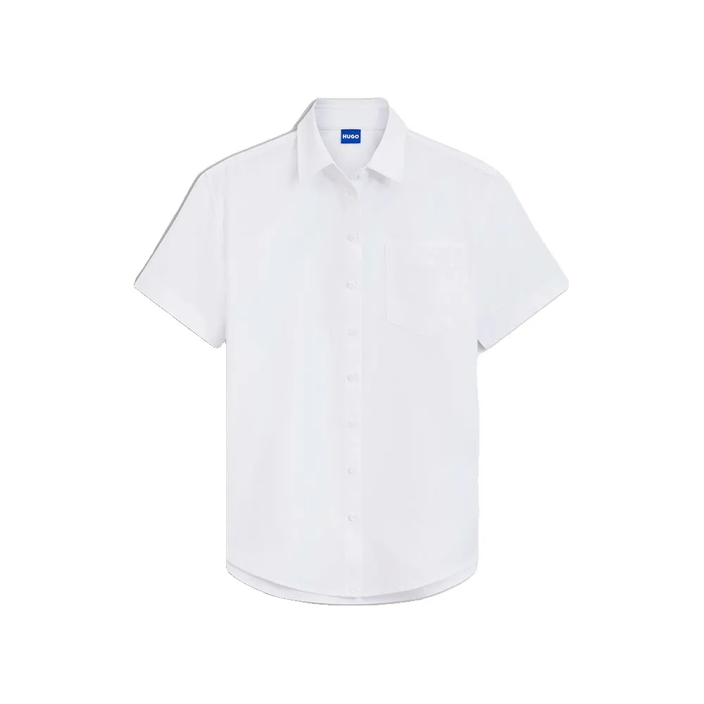 

HUGO Exorda 10278341 Синяя блузка, белый