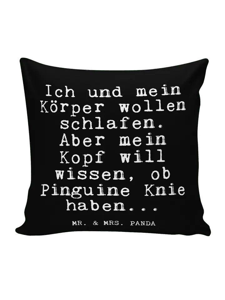 

Подушка Mr & Mrs Panda 40x40 Ich und mein Körper, черный