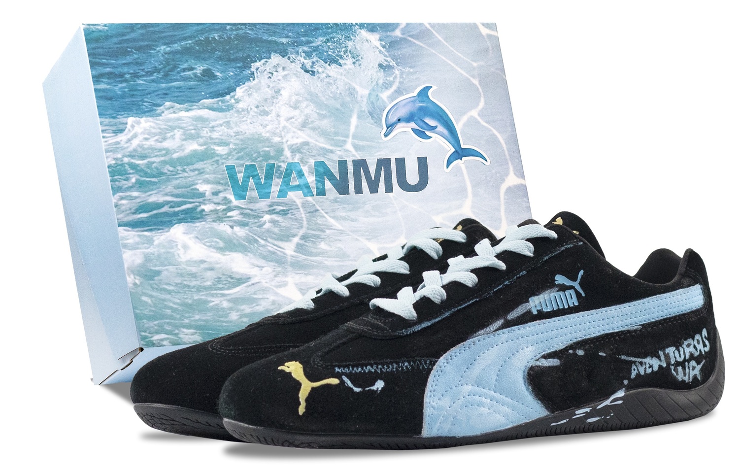 

Speedcat Collection Tides Rolling устойчивые к истиранию низкие кеды Unisex PUMA, синий/черный