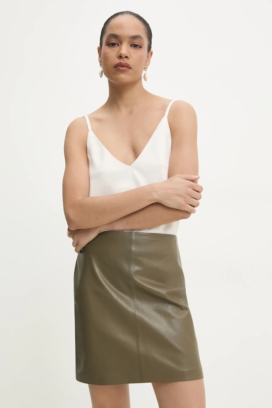 

Кожаная юбка Answear.Lab, зеленый