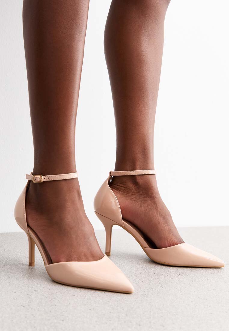 Классические туфли на каблуке 2 PART STILETTO HEEL POINTED TOE New Look, бежевый