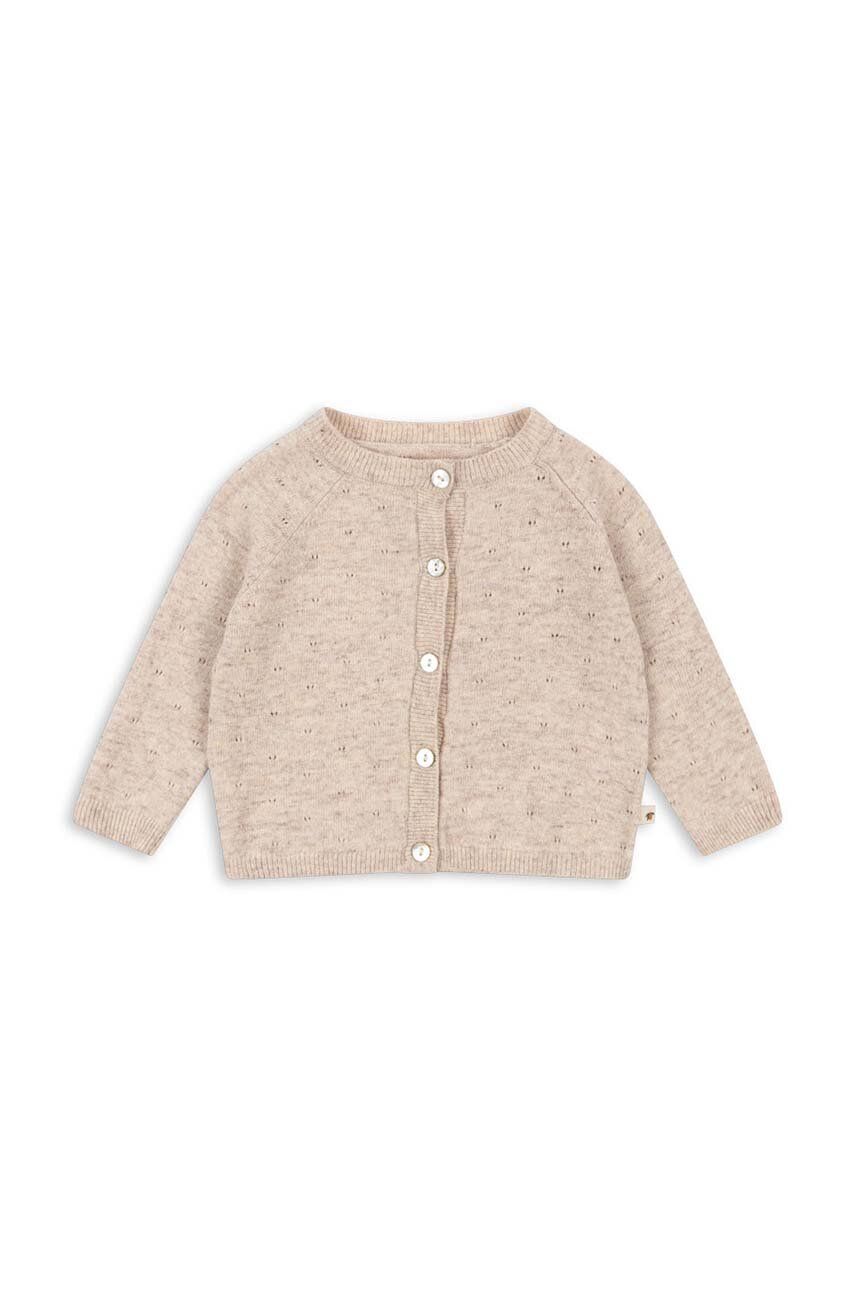 

Детский шерстяной кардиган Konges Sløjd MINO KNIT CARDIGAN, бежевый