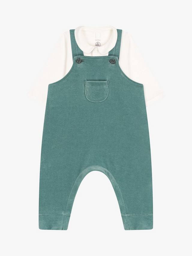 

Детский комбинезон-боди Petit Bateau, цвет Brut Green