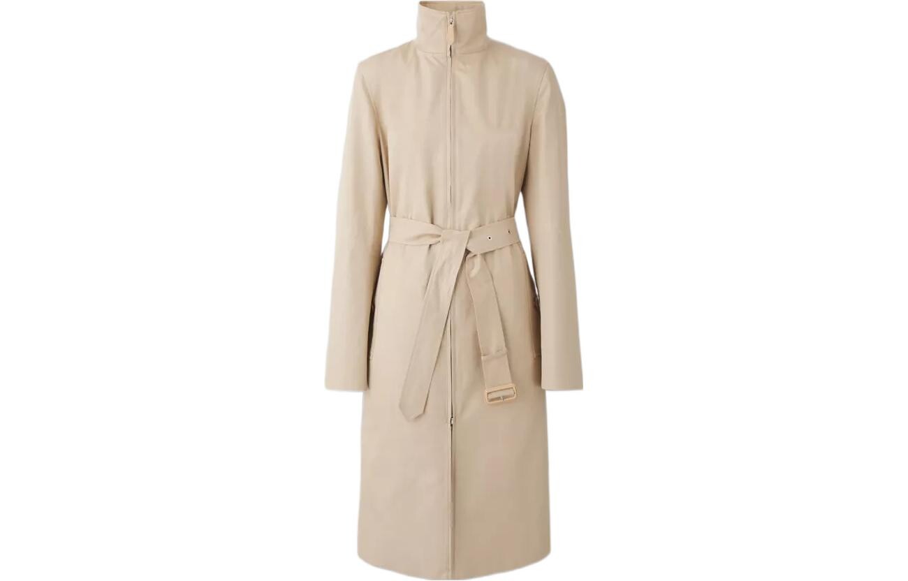 

Пальто женское Burberry с клетчам подкладом, желто-коричневый