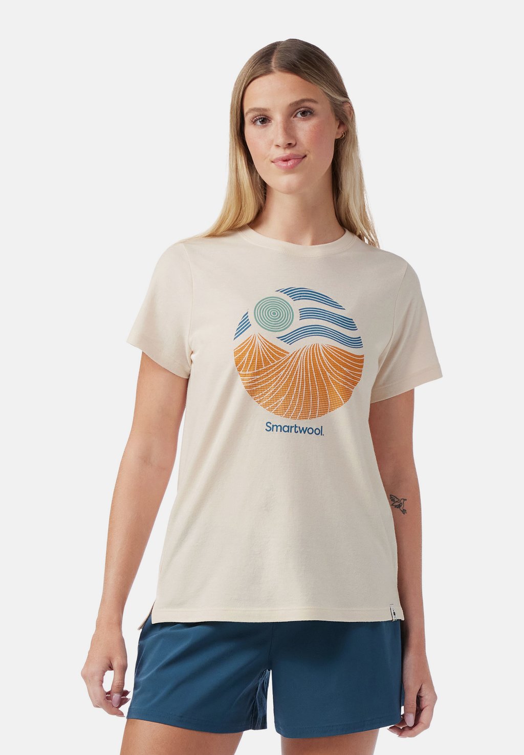 

Футболка с принтом SHORT SLEEVE Smartwool, бежевый