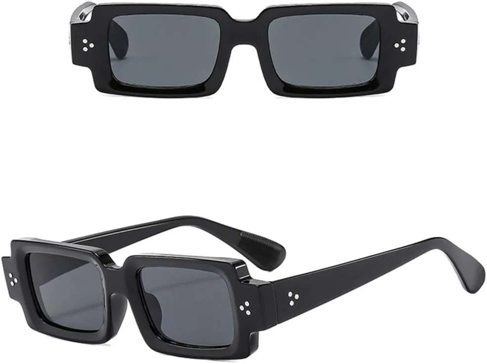 

Солнцезащитные очки UV400 с заклепками, голубые прозрачные линзы, для женщин и мужчин, для бега и занятий спортом на открытом воздухе UYPTK, Black Yellow