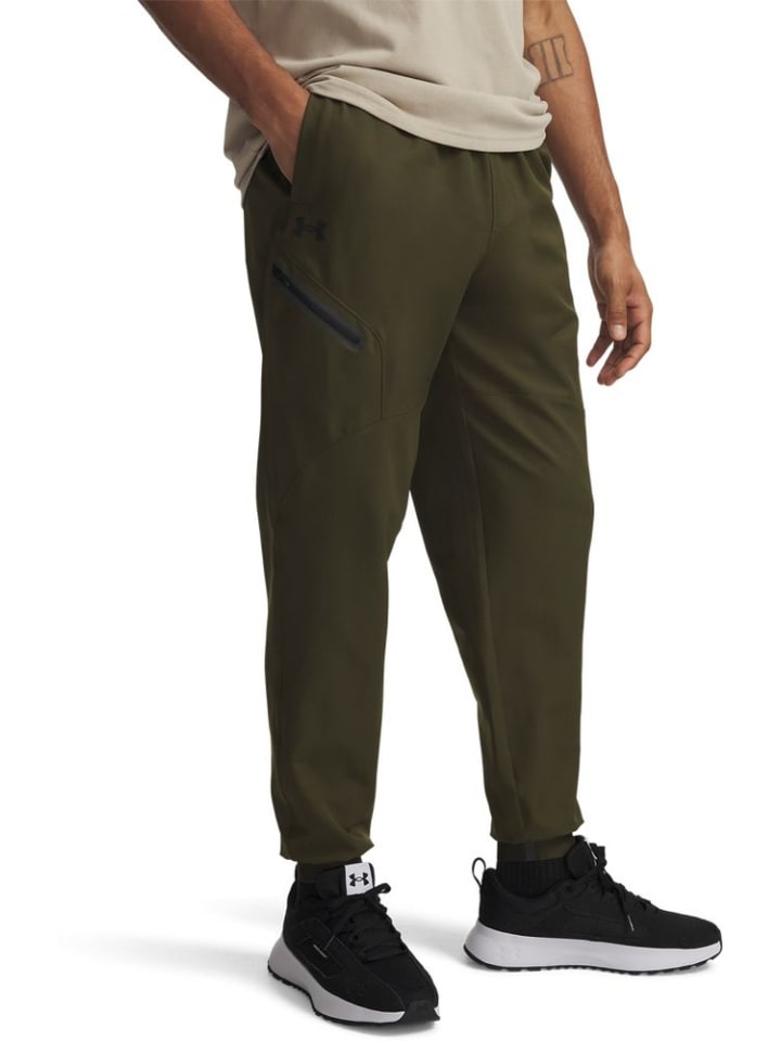 

Спортивные брюки Unstoppable Woven Jogger зеленого цвета Under Armour