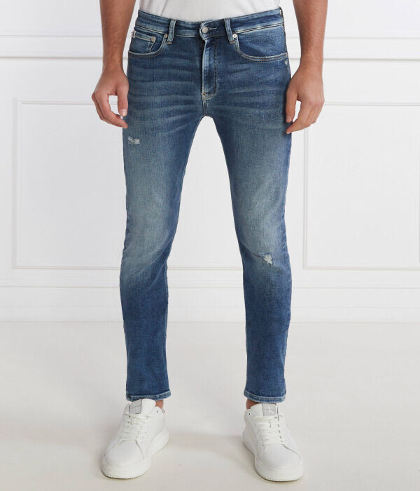 

Джинсы мужские Calvin Klein Jeans скинни рваные, синий