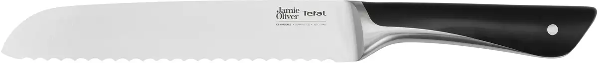 

Нож для хлеба Tefal "Jamie Oliver K26703", (1 шт.), высокая производительность, оригинальный дизайн, прочный/долговечный Общая длина 33,5 см, Длина лезвия 20 см., черный