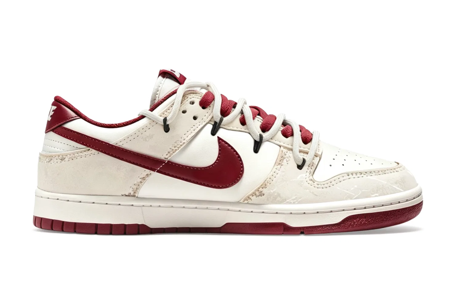 Кроссовки Nike Dunk Low Beige Red — фото 4