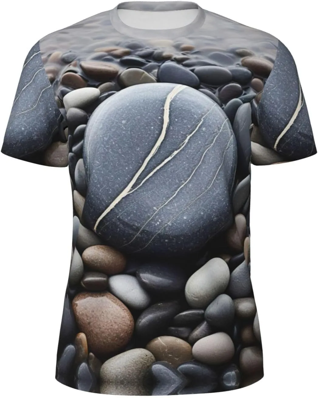 

Футболка мужская летняя с принтом Beach Stone, легкая и дышащая SDFHU