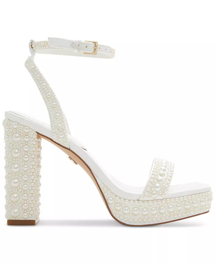 Женские сандалии на платформе Lulu Pearl из двух частей ALDO, белый — фото 2