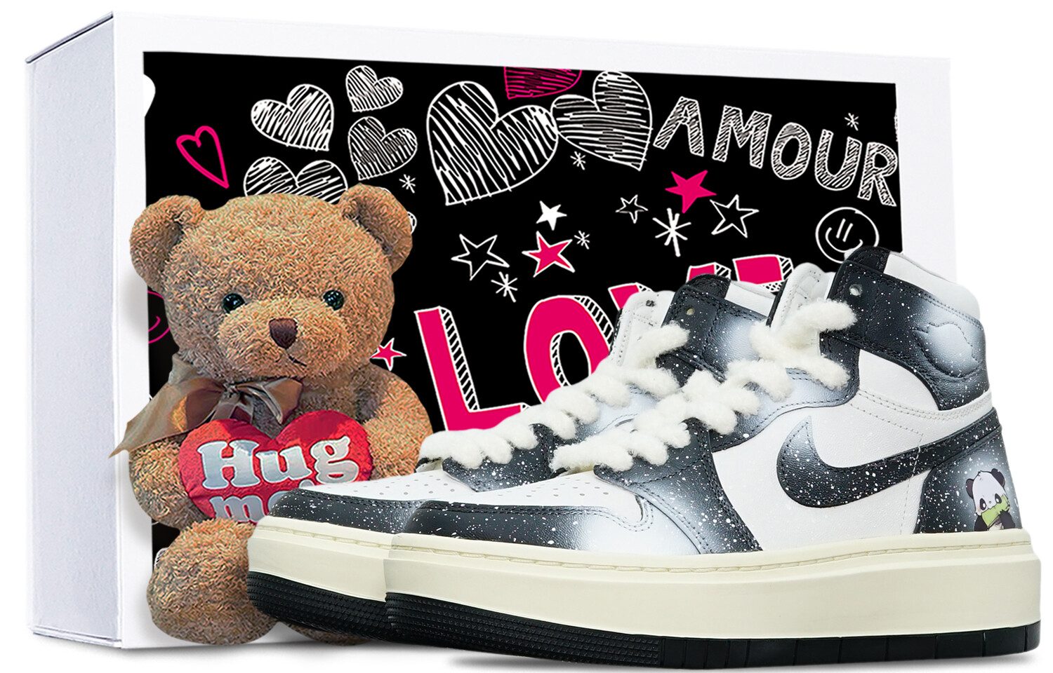 

Кроссовки Air JORDAN 1 Vintage Basketball Shoes Women's High-Top Black White, Черный, Кроссовки Air JORDAN 1 Vintage Basketball Shoes Women's High-Top Black White