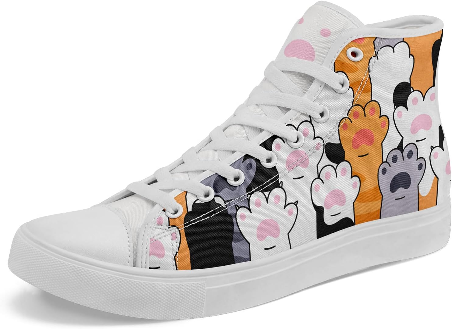 

Стильные высокие кеды из холщовой ткани AWSOLE для мужчин и женщин, модные художественные дизайны, различные яркие стили, плоские кроссовки для ходьбы, белый/черный/оранжевый/розовый