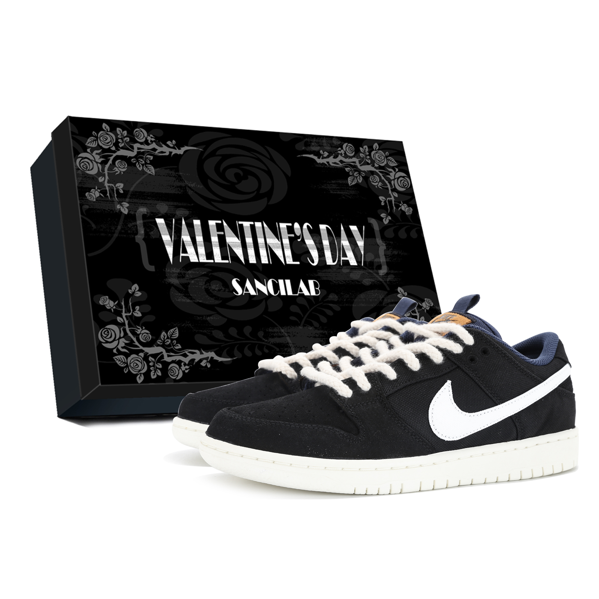 Nike Кроссовки для скейтбординга Dunk SB Slip Low Top унисекс, черные