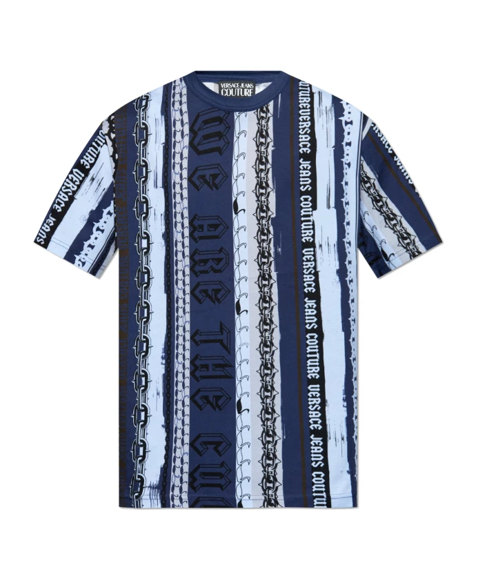 

Футболка с рисунком Versace Jeans Couture, синий