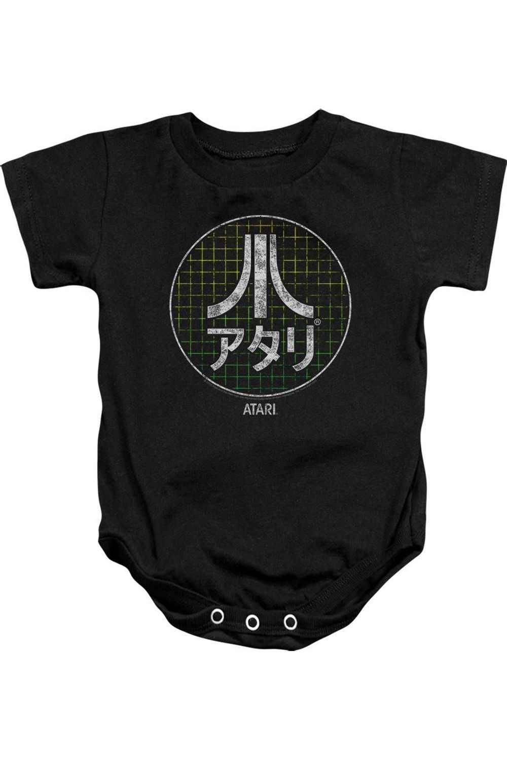 

Детский комбинезон Atari Japanese Grid на кнопках Gildan, черный