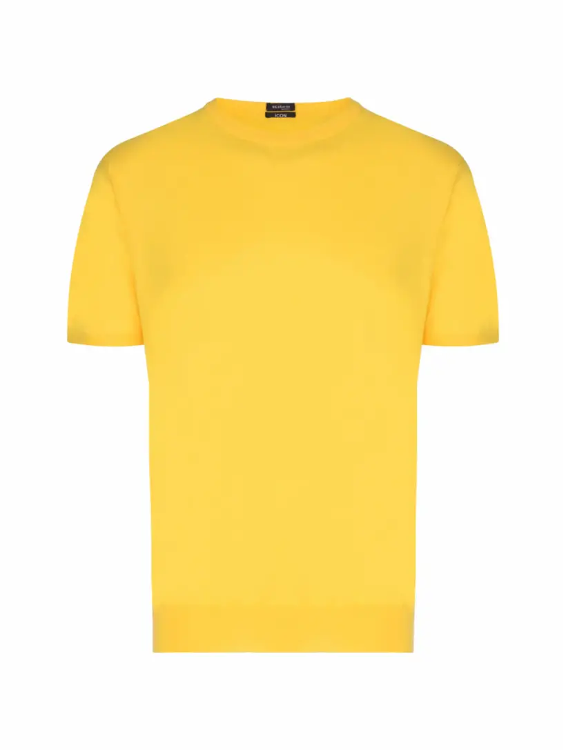 

Хлопковая футболка Kiton, жёлтый