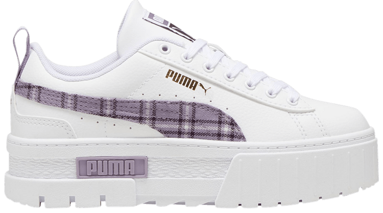 

Кроссовки Puma Mayze Winter Big Kid 'Tartan Formstrip - White Pale Plum', белый