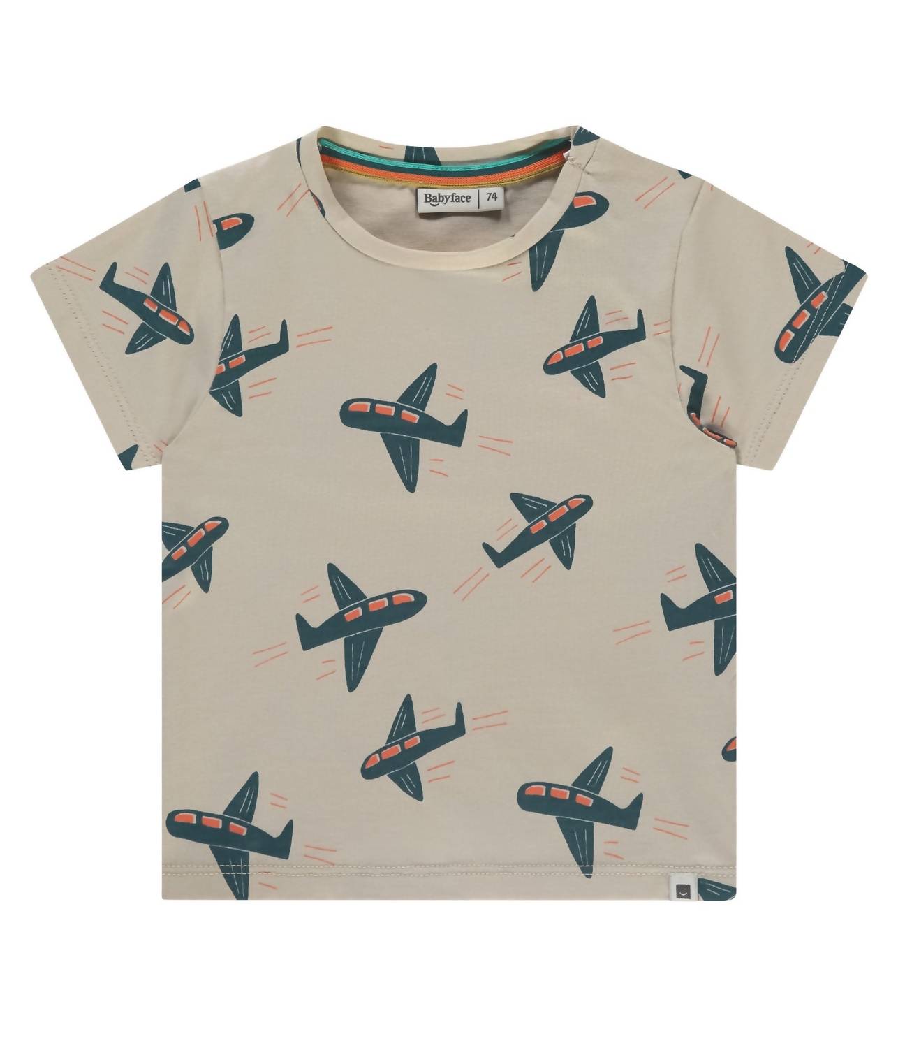 

Футболка с коротким рукавом «Реактивный самолет» для мальчиков, в оболочке Babyface, Shell