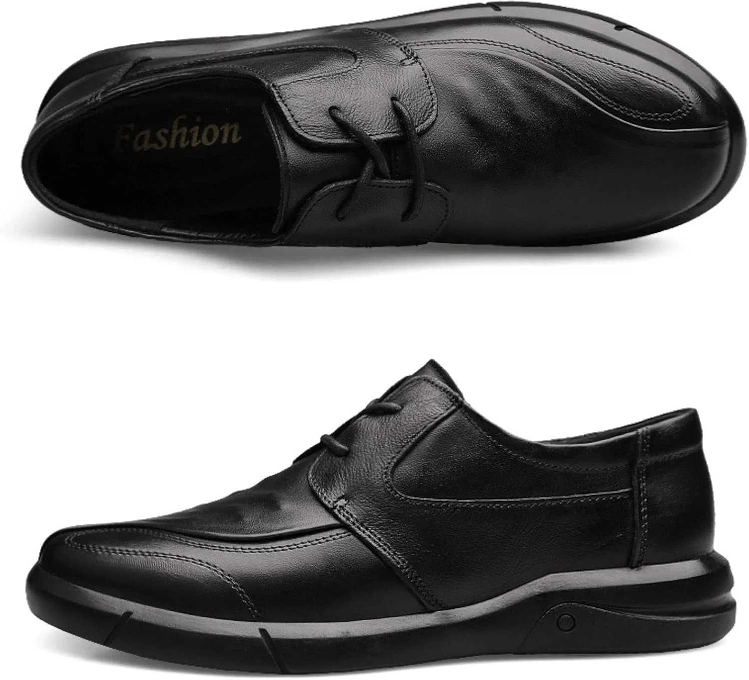 Полуботинки мужские повседневные Penny Loafers, черный Sylaiwao — фото 4