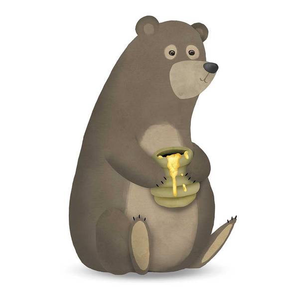 

Фреска Komar Cute Animal Bear цвет weiß/braun/gold