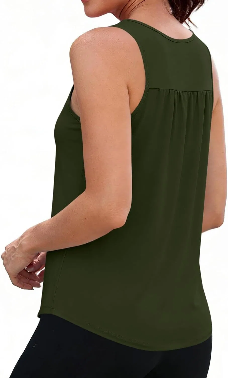 Танк топ женский, свободный крой, Racerback, Green — фото 3