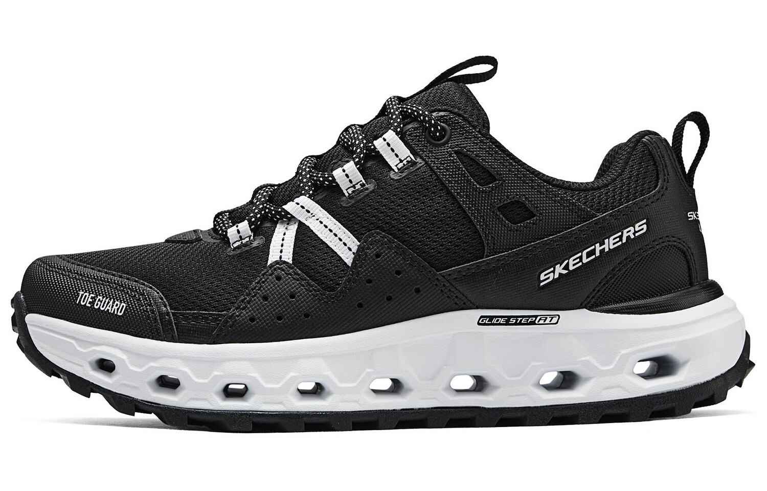 

Кроссовки женские с низким верхом, черные Skechers