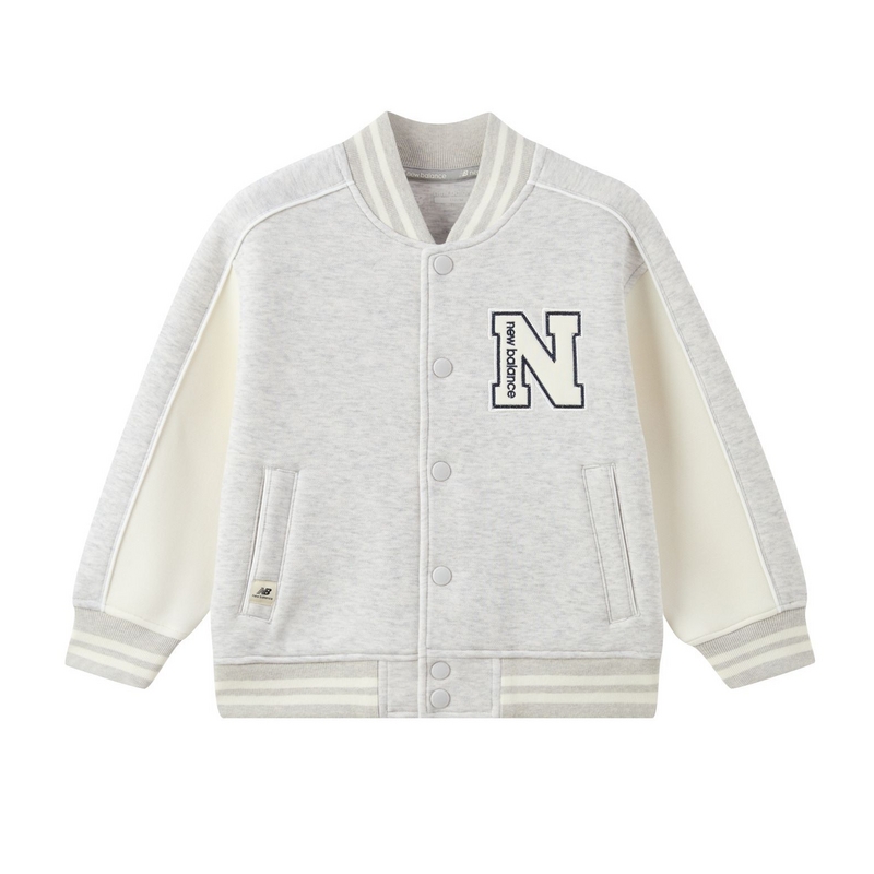 

Бейсбольная куртка heather gray для детей 3-7 лет New Balance, серый
