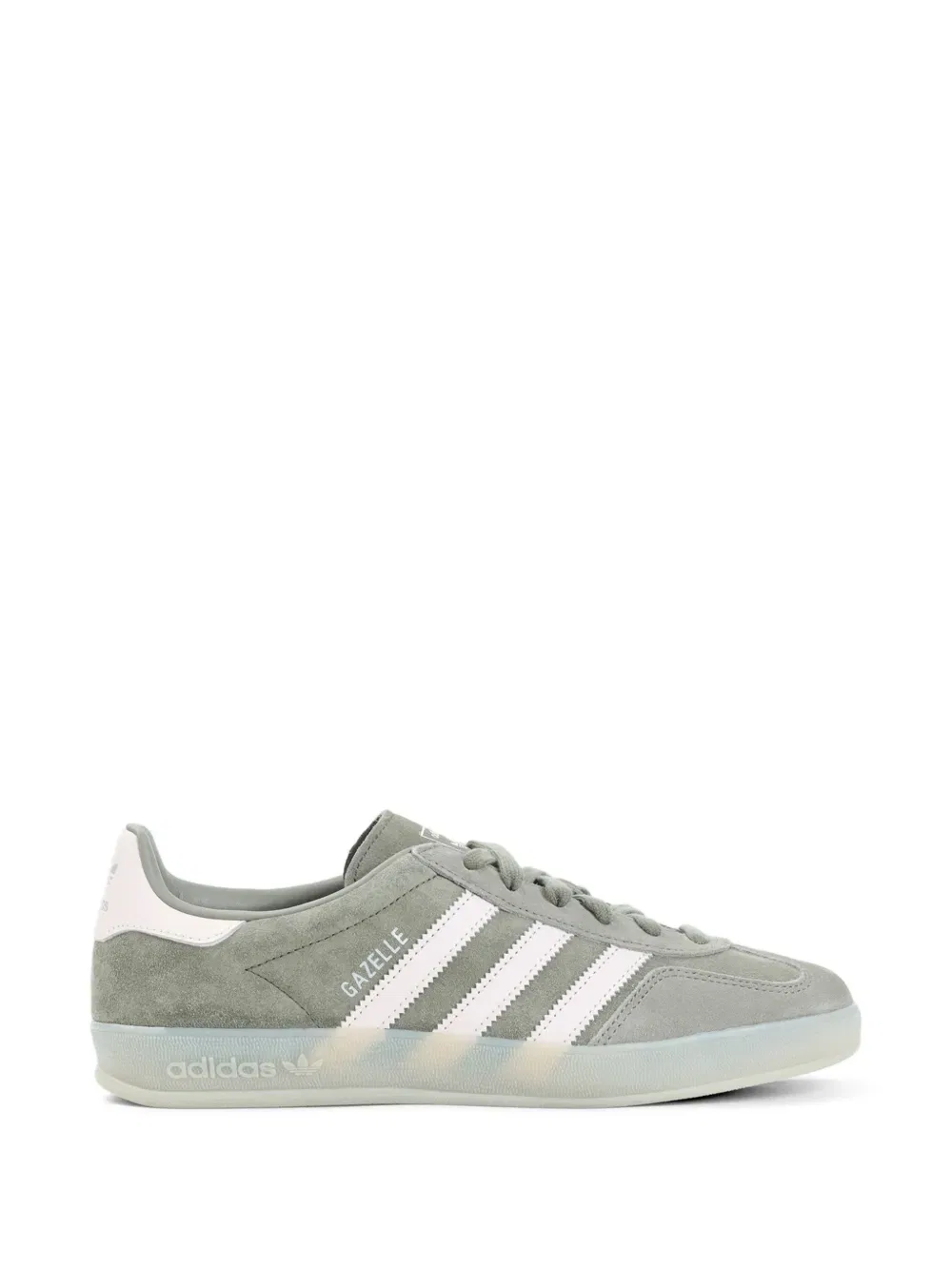 Замшевые полосатые кроссовки Gazelle Adidas, зеленый