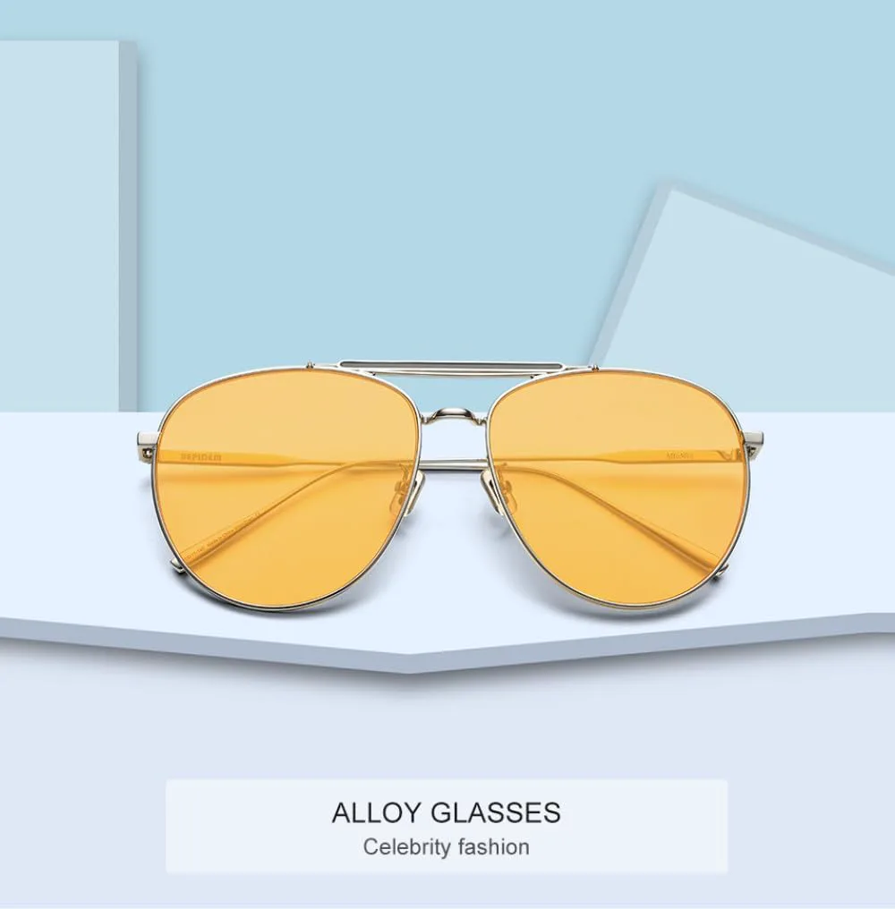 

Женские солнцезащитные очки «Пилот» класса люкс из металлического сплава, мужские солнцезащитные очки с зеркальными нейлоновыми линзами MUTYNE, Gold Red Silver