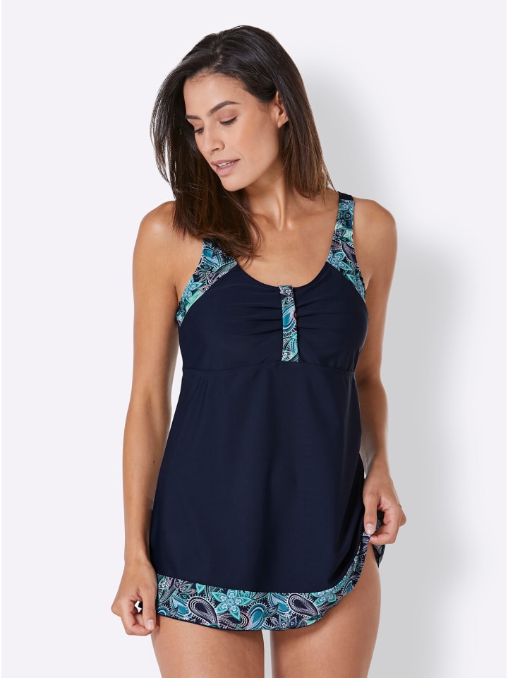 

Топ танкини темно-синего цвета с изумрудным принтом WITT WEIDEN