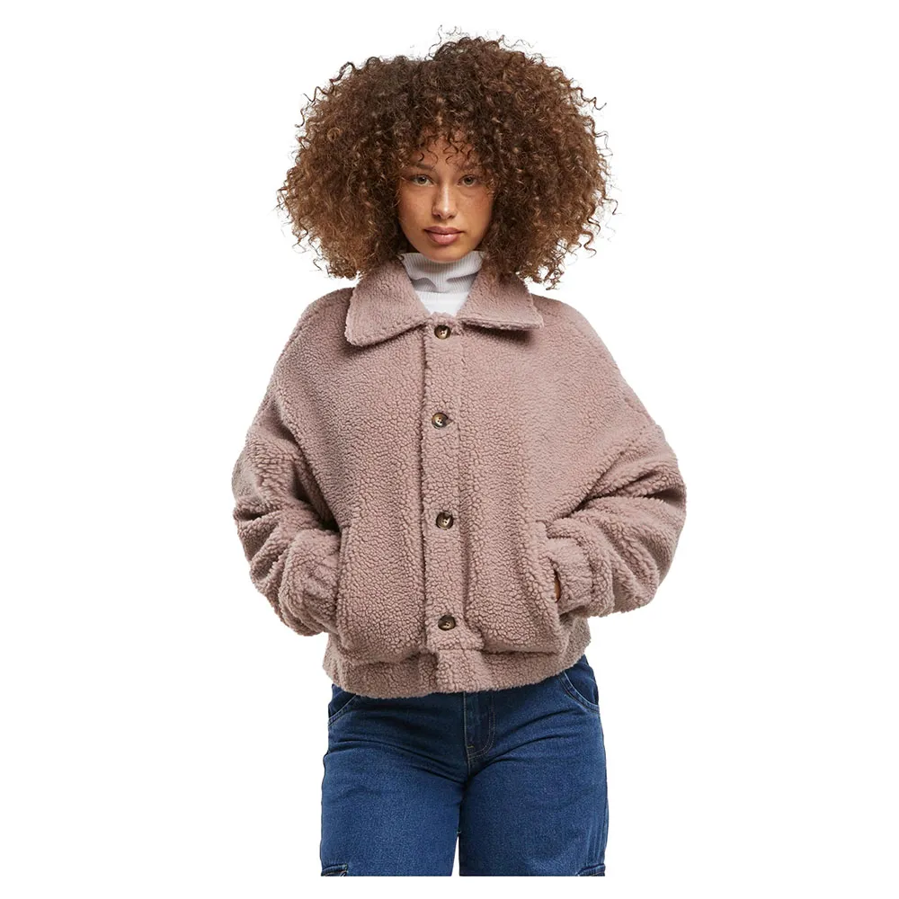 

Куртка Urban Classics Short Sherpa, розовый