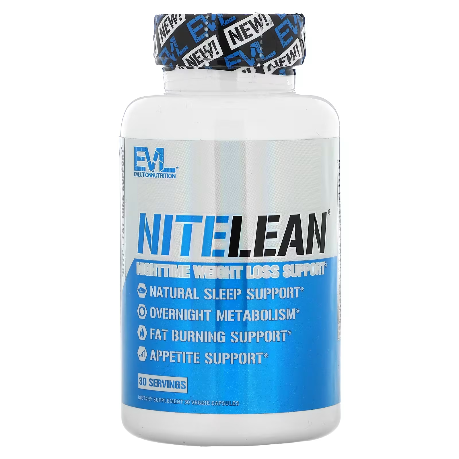 

Добавка EVLution Nutrition NiteLean для улучшения сна, 30 растительных капсул